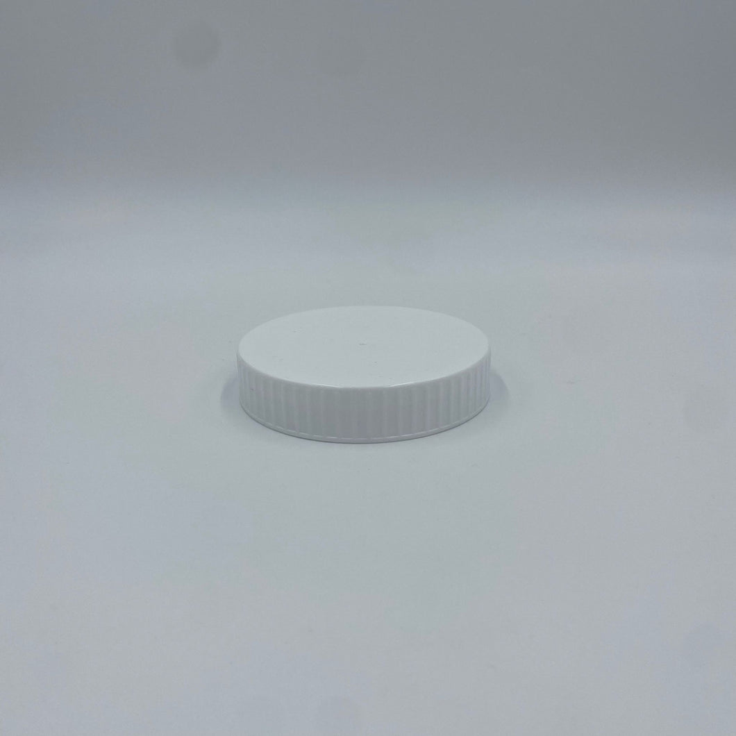 106mm WHITE WADDED LID RIBBED TO FIT 500/1000ml PET JAR