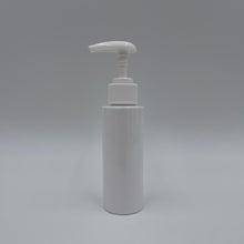 Load image into Gallery viewer, 100ml HEAVY WEIGHT PET CYLINDER WHITE 24mm 410 LOTION PUMP WHITE SATIN HEAD (2ml)
