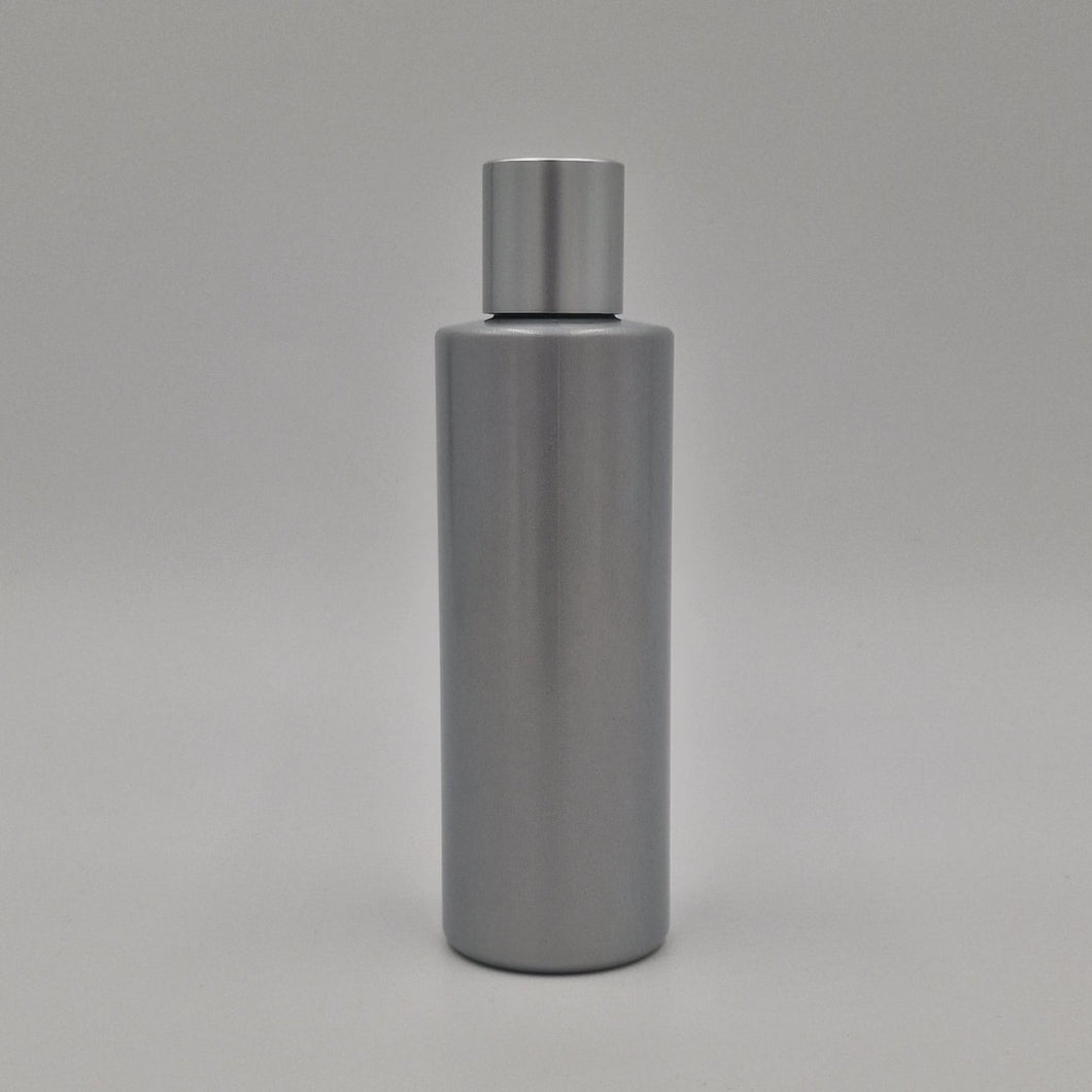 200ml PET CYL SILVER & 24mm 410 DISC TOP WHITE/ALUMINIUM