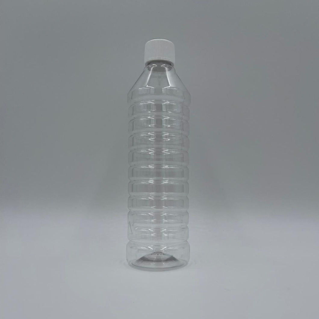 750ml SAFETY BOTTLES CLEAR 28mm 410 & CRC WHITE CAP