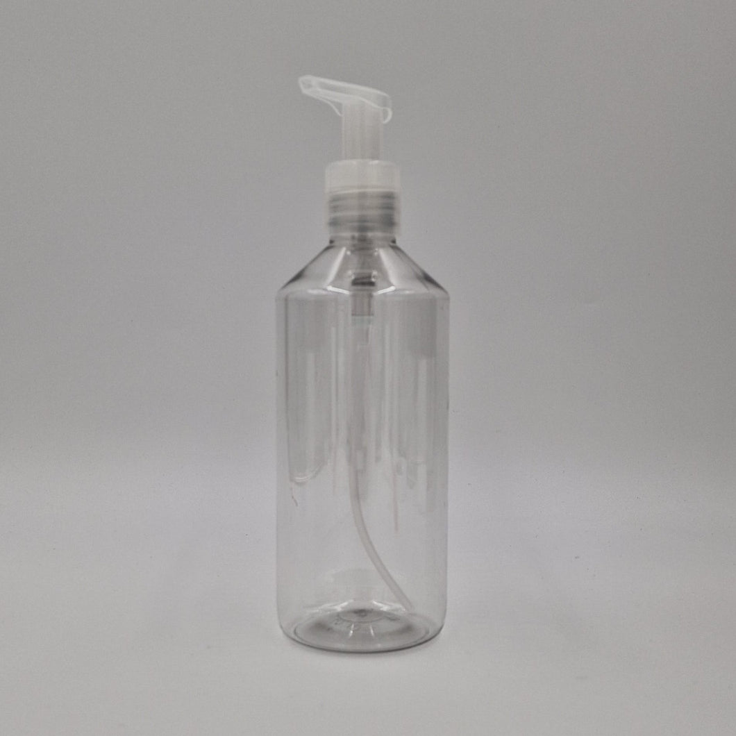 500ml CLEAR PET BOTTLE & NATURAL FOAMING MOUSSE PUMP