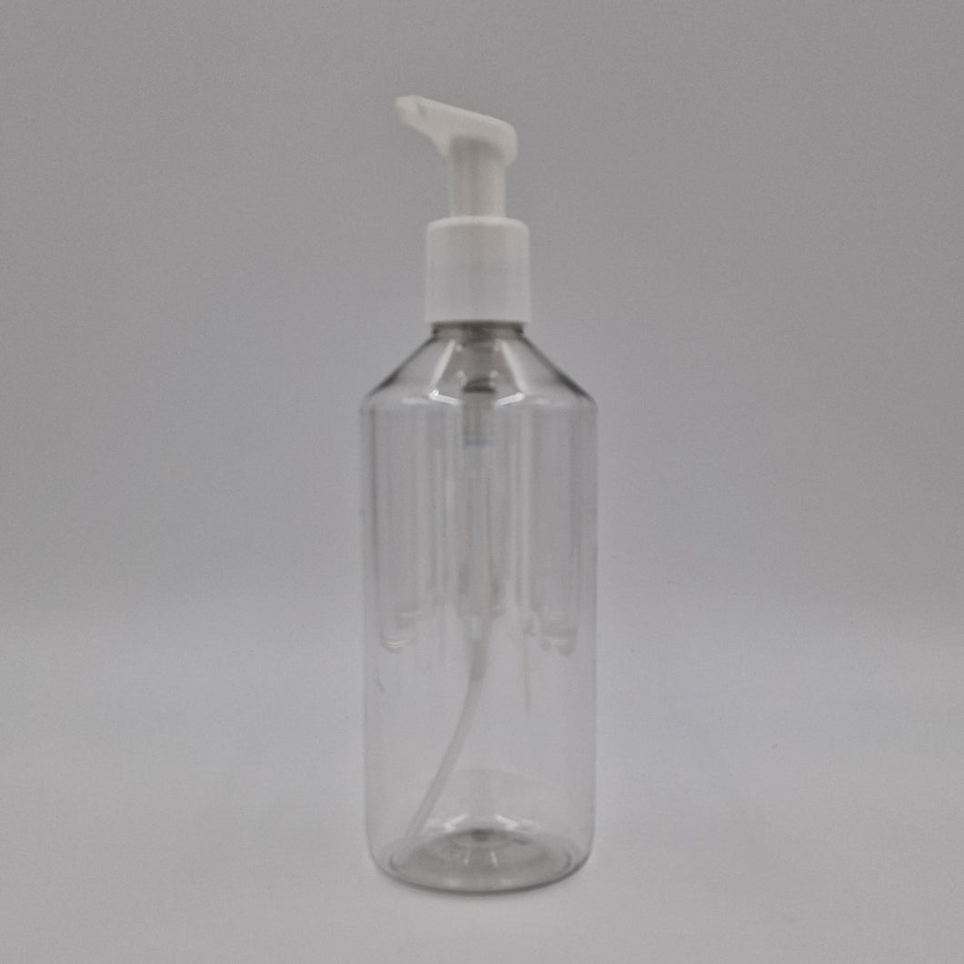 500ml CLEAR PET BOTTLE & WHITE FOAMING MOUSSE PUMP