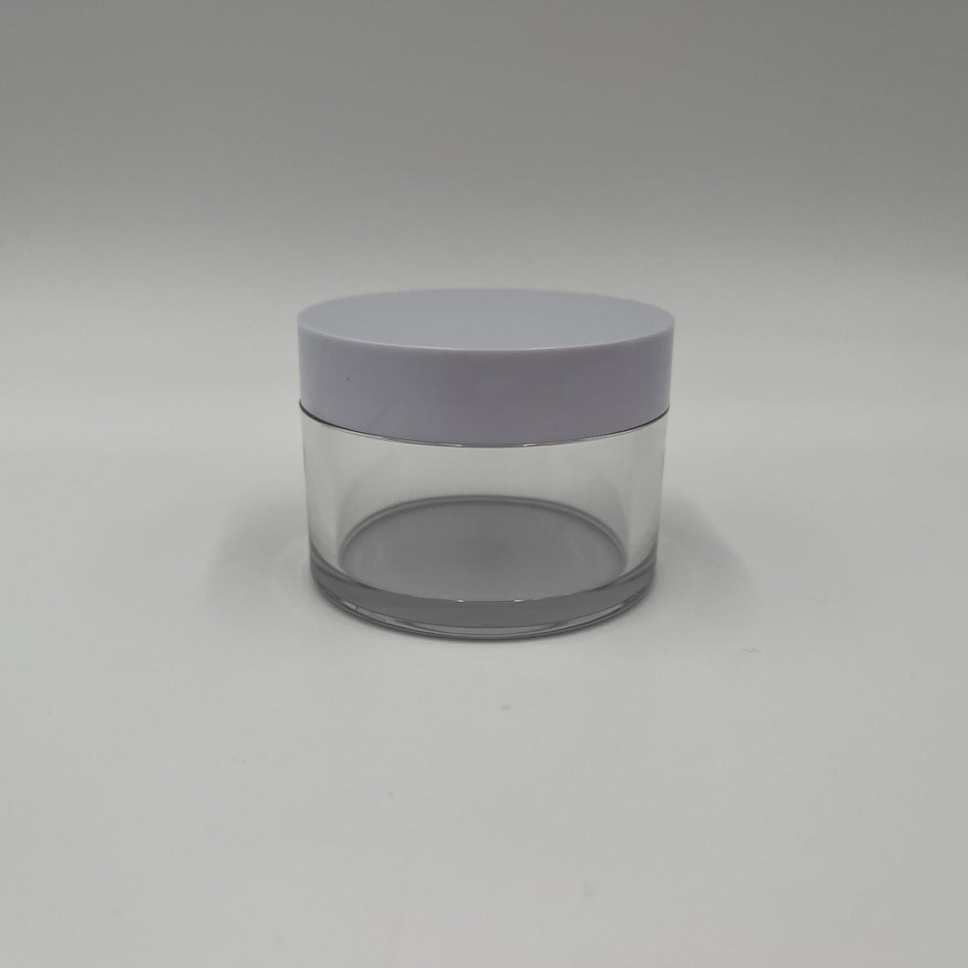 50ml HEAVY WALL JAR CLEAR PET JAR AND CAP AND SHIVE