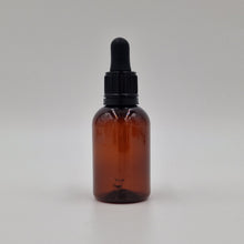 Load image into Gallery viewer, 50ml THERAPY BOTTLES AMBER PET AND TE CAP GLASS PIPETTE
