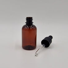 Load image into Gallery viewer, 50ml THERAPY BOTTLES AMBER PET AND TE CAP GLASS PIPETTE
