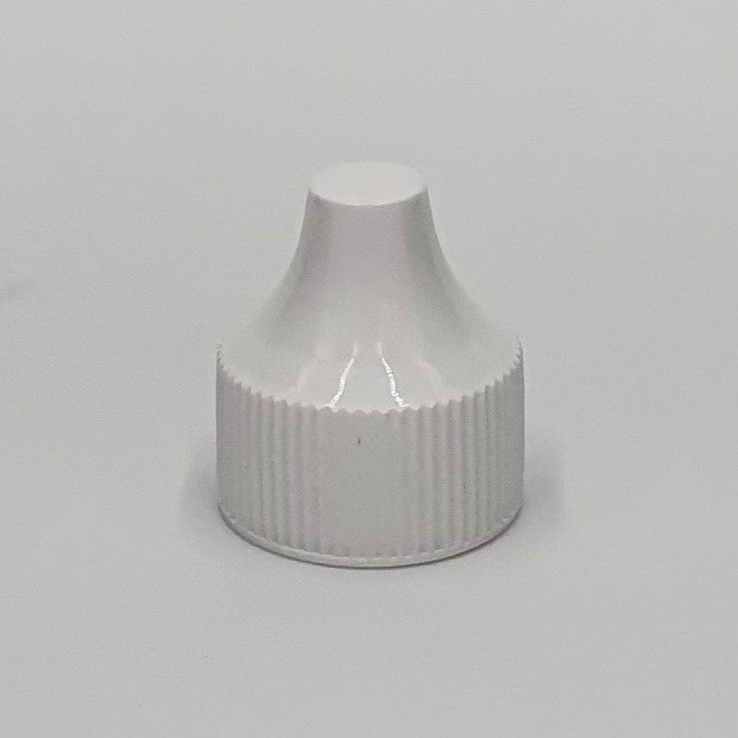 20mm 410 WHITE DOMED DROPPER CAP WHITE PP