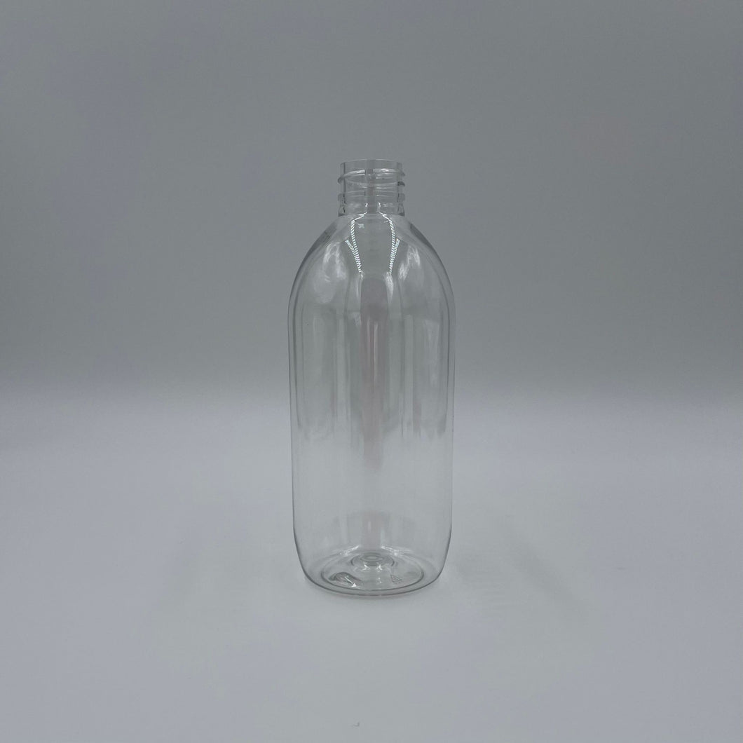 500ml BOSTON ROUND CLEAR PET OLIVE  28mm 410