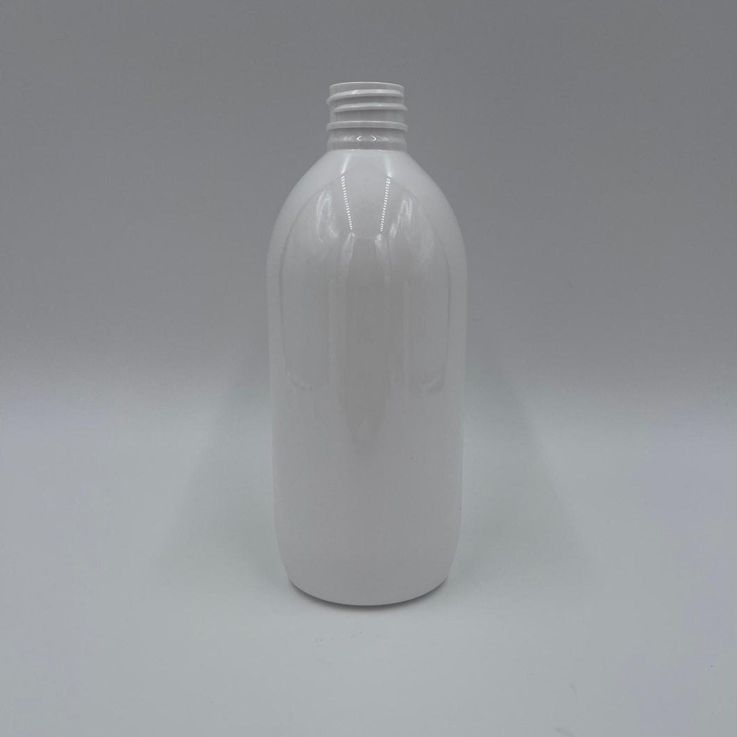 500ml BOSTON ROUND WHITE  PET 28mm 410