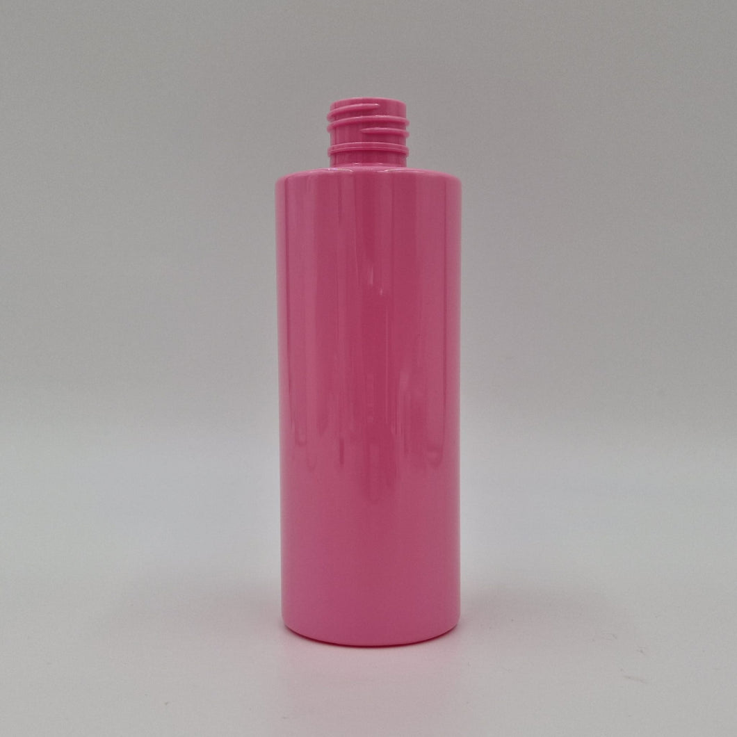 250ML PINK PET CYLINDRICAL 24MM 410 THREAD