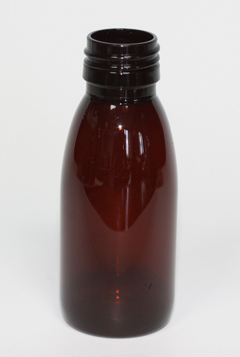 100ml PET AMBER MEDICAL BOTTLE NECK 28mm 400