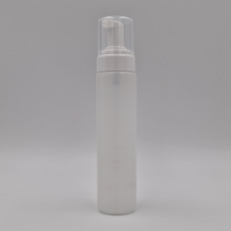 250ml ROUND TALL HDPE BOTTLE & FOAMING MOUSSE PUMP