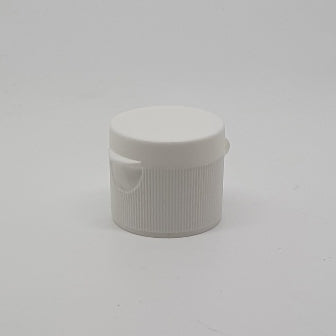 24mm 410 WHITE RIBBED DISPENSER TOP