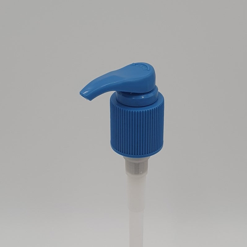 24mm 415 LOTION PUMP BLUE RIBBED LOCK DOWN