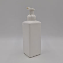 Load image into Gallery viewer, 600ml SQUARE WHITE HDPE &amp; 40mm FOAMING MOUSSE HEAD
