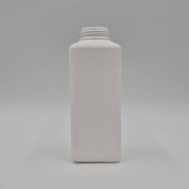 600ml SQUARE MOUSSE/FOAM BOTTLE WHITE HDPE 40mm 400