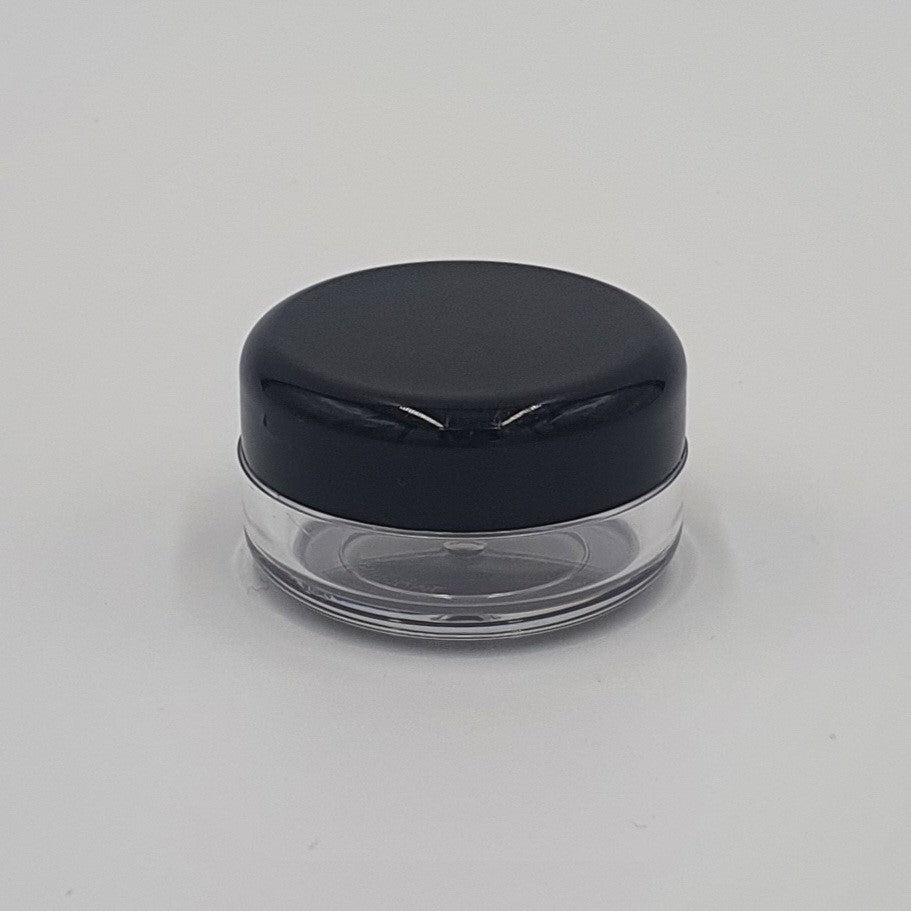 10ml SQUAT OPAL CLEAR CRYSTAL JAR & BLACK PP LID