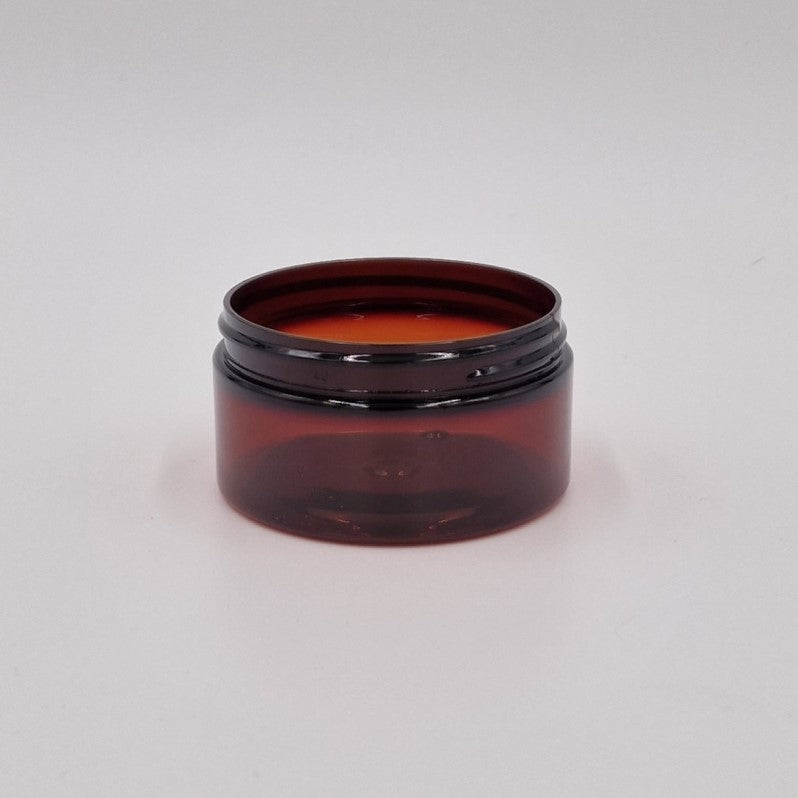 100ml SQUAT PET JAR AMBER 70mm 400 STRAIGHT SIDED