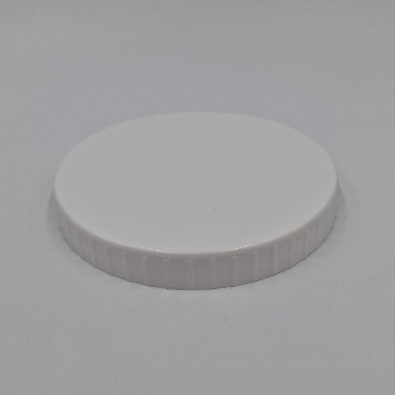 100mm WHITE LID PP WADLESS