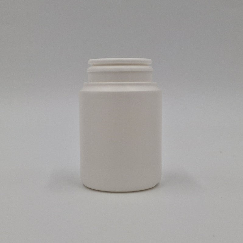 100ml TABLET JAR WHITE HDPE 43mm T/E NECK