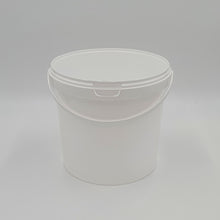 Load image into Gallery viewer, 5000ml POLY BUCKET WHITE T/E PLASTIC HANDLE
