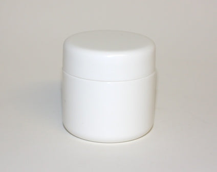 50ml DOUBLE WALL LINEA JAR WHITE & LID