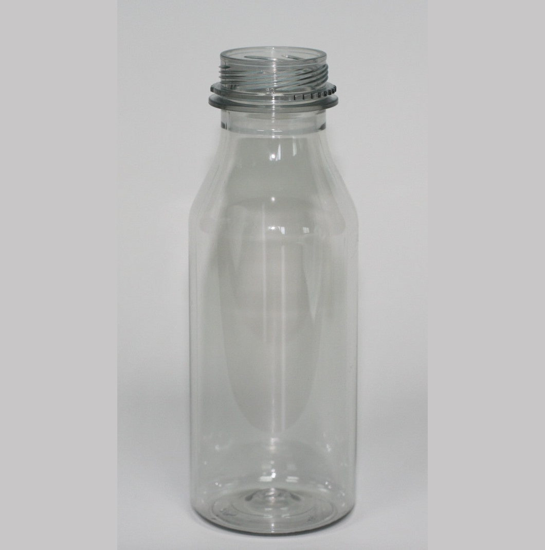 500ml JUICE BOTTLE ROUND CLEAR PET 34mm T/E