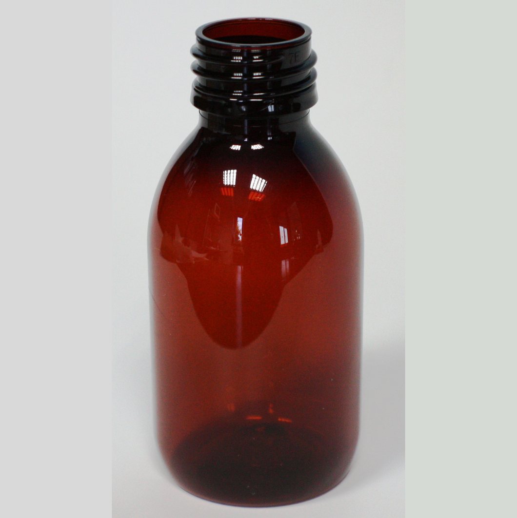 125ml PET AMBER BOTTLE NECK 28mm 400