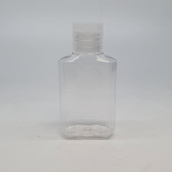 60ml OCTAGONAL CLEAR PET 20mm 410 & NAT FLIP TOP