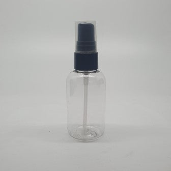 60ml CLEAR PET BOSTON WITH 20mm 410 BLACK TREATMENT PUMP