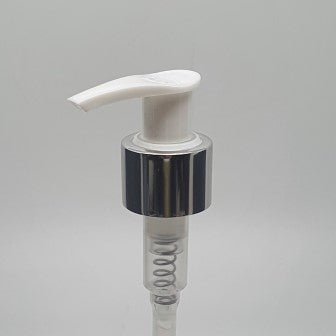 24mm 410 WHITE SILVER LOTION PUMP LOCK UP