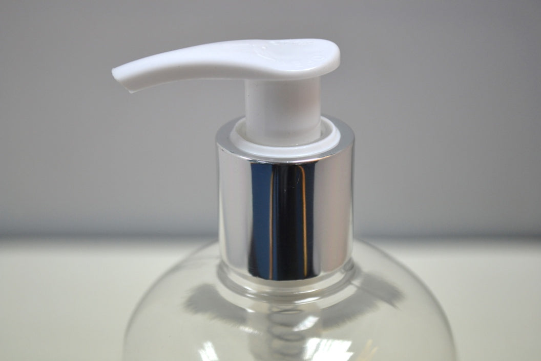 24mm 415 SHINY SILVER/WHITE LOTION PUMP