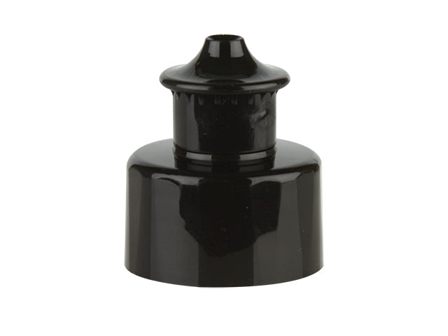 28mm 410 BLACK PUSH PULL CAP