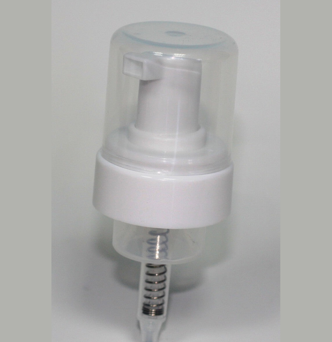 42mm WHITE FOAMING MOUSSE PUMP & OVERCAP 0.5ml