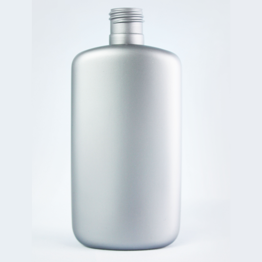 250ml OVAL SILVER HDPE 24mm 415