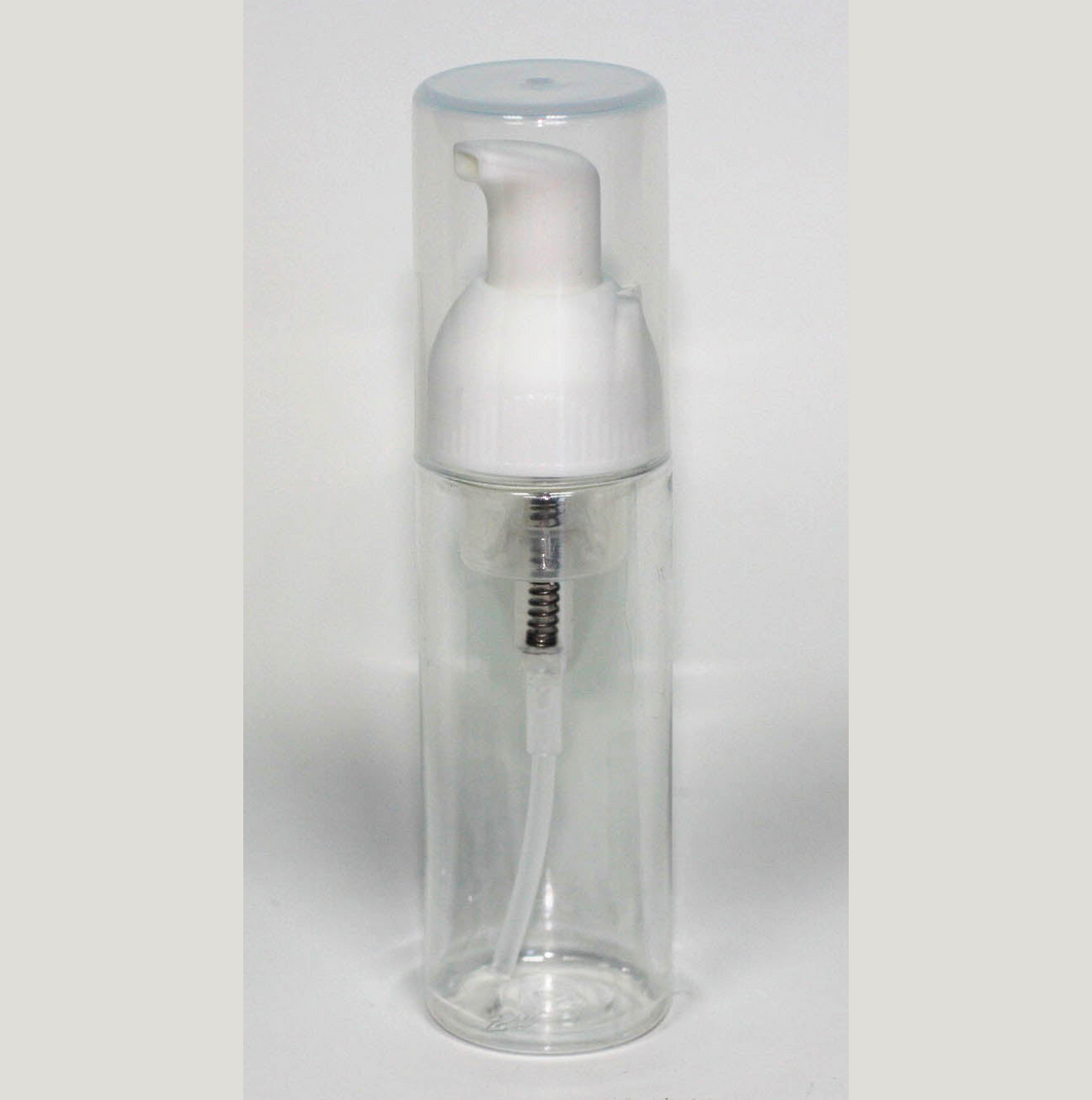 50ml CLEAR PET BOTTLE, MOUSSE PUMP & OVERCAP