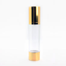 Load image into Gallery viewer, 50ml AIRLESS DISPENSER CLEAR &amp; GOLD
