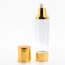 Load image into Gallery viewer, 100ml AIRLESS DISPENSER CLEAR &amp; GOLD
