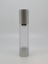 Load image into Gallery viewer, 50ml AIRLESS DISPENSER FROSTED &amp; MATT SILVER
