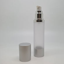 Load image into Gallery viewer, 50ml AIRLESS DISPENSER FROSTED &amp; MATT SILVER
