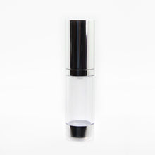 Load image into Gallery viewer, 15ml AIRLESS DISPENSER CLEAR &amp; SILVER
