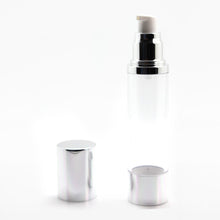 Load image into Gallery viewer, 50ml AIRLESS DISPENSER CLEAR SILVER
