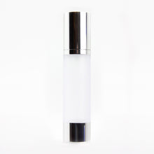 Load image into Gallery viewer, 50ml AIRLESS SILVER TOP &amp; BASE FROSTED BODY
