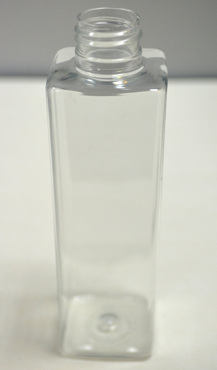 200ml SQUARE PET BOTTLE CLEAR 24mm 410