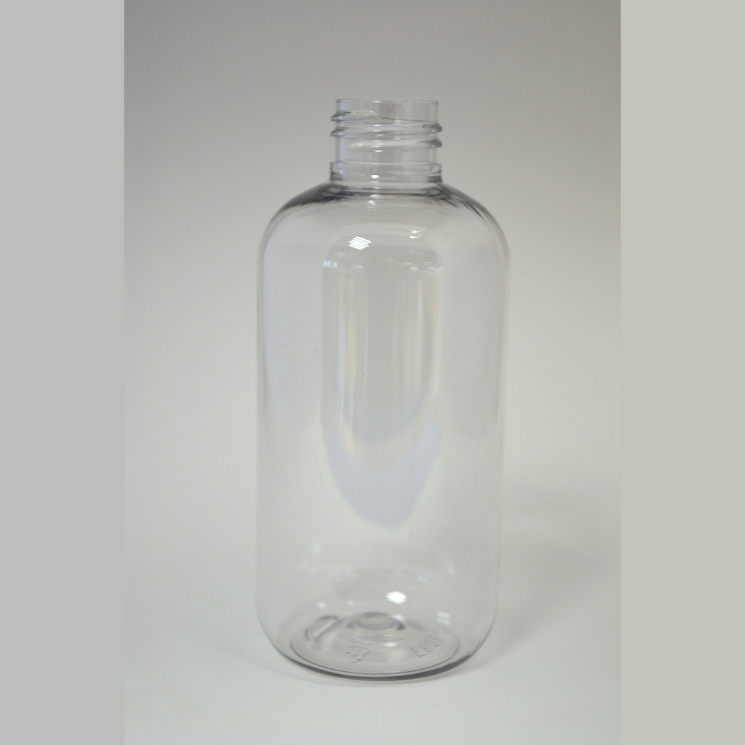 200ml BOSTON ROUND CLEAR PET 24mm 410