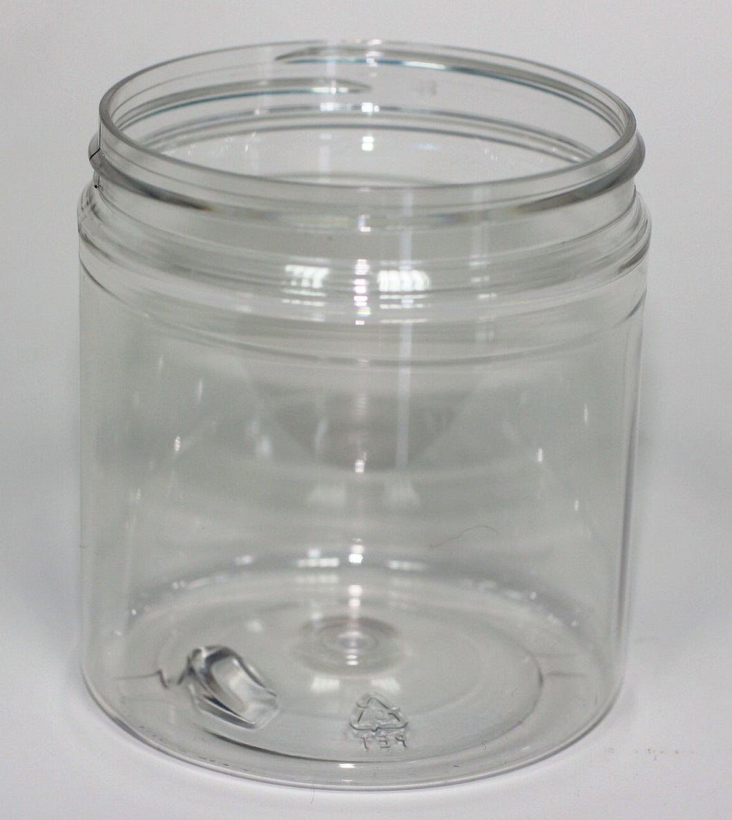 250ml PET STRAIGHT SIDED CLEAR JAR 70mm 400