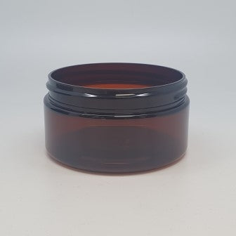 200ml PET CYLINDRICAL AMBER SQUAT JAR 89mm 400