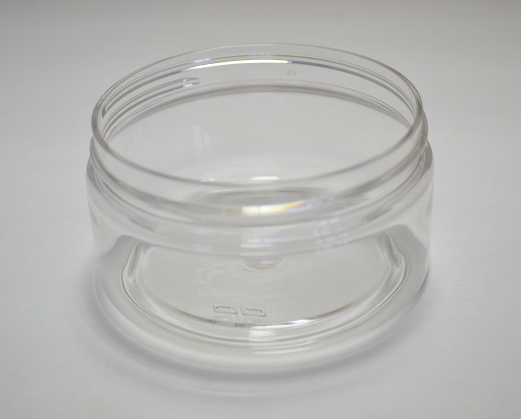 200ml PET CYLINDRICAL CLEAR SQUAT JAR 89mm 400