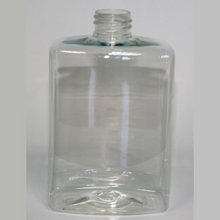 Load image into Gallery viewer, 500ml CLEAR SQUARE ANTI BAC CLEAR PET 28mm 410
