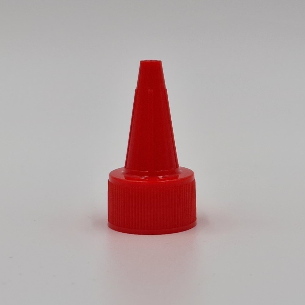 24mm 410 2 PART SPOUTED CAP SCREW TOP RED & EPE LINER