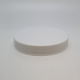 100mm 400 WHITE RIBBED WADLESS CAP